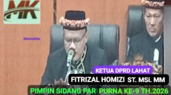 GUBERNUR SUMSEL Dr. H. HERMAN DERU .SH.MM  HADIRI RAPAT PARIPURNA KE- 9 DPRD KAB. LAHAT MASA PERSIDANGAN KE 3 TH SIDANG 2026 
