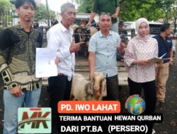PD. IWO LAHAT TERIMA BANTUAN HEWAN QURBAN DARI PT.BA (PERSERO)