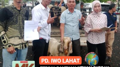 PD. IWO LAHAT TERIMA BANTUAN HEWAN QURBAN DARI PT.BA (PERSERO)