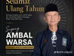 Sugeng Ambal Warsa  Ngarso Dalem ,Kang Mas  Dalem Wahyu Subakdiono Tokoh Pengayom Budaya dan Pemimpin Paseduluran Wonten Tlatah Bojonegoro.