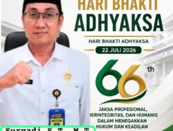 Kepala Dinas PUPR Kobar Sampaikan Ucapan Selamat Hari Bhakti Adhyaksa ke-66