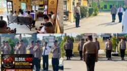 Kapolsek Pangkalan Banteng Pimpin Apel Pagi dan Anev Mingguan Personel