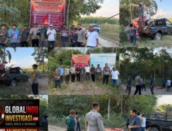 Polsek Pangkalan Banteng Bersama Forkopimcam Pasang Imbauan Pencegahan Karhutla, Ajak Masyarakat Cegah Kebakaran Sejak Dini