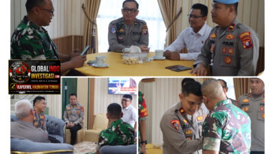 Pererat Sinergitas TNI-Polri, Waka Polres Sukamara Silaturahmi ke Kodim 1014/Pangkalan Bun