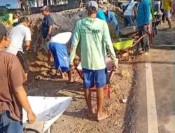 Haru di Dusun Krajan! Ratusan Warga Bengkak Bahu-Membahu Perbaiki Makam Amblas, Bukti Nyata “Gotong Royong” Masih Hidup di Tengah Masyarakat