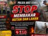 Warning Stop Karhutla, Kapolsek Arut Utara Ajak Masyarakat Cegah Kebakaran Hutan dan Lahan