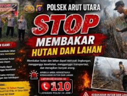Warning Stop Karhutla, Kapolsek Arut Utara Ajak Masyarakat Cegah Kebakaran Hutan dan Lahan