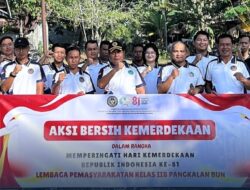 Semarak HUT Ke-81 RI, Lapas Pangkalan Bun Gelar Aksi Bersih Kemerdekaan