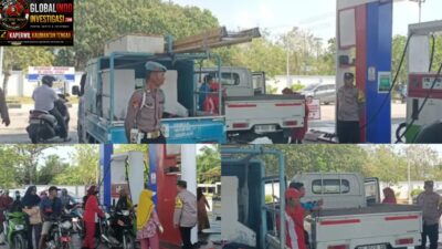 Polsek Kumai Pastikan Penyaluran BBM Subsidi di SPBU Berjalan Sesuai Aturan