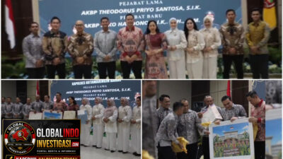 Kapolsek Arut Utara Hadiri Acara Kenal Pamit Kapolres Kotawaringin Barat