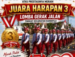 Lomba Gerak Jalan HUT RI ke-81, SDN Kaliwining 05 Berhasil Finish Raih Juara Harapan 3 