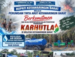 PERUMDAM Tirta Arut Salurkan Air Bersih Atasi Kekeringan di Riam Durian dan Posko Karhutla KM 15