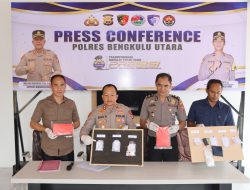 Polres Bengkulu Utara Ungkap 7 Kasus Narkoba, 7 Tersangka dan 10,59 Gram Sabu Diamankan