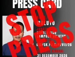 CAKRAWALA GLOBALINDO PERSADA BRANCH MANAGER LAMPUNG RILIS RESMI / STOP PRESS Nomor: 001/CGP-LPG/IX/2026 PENCABUTAN STATUS PENUGASAN KABIRO PENAJUSTICE.COM